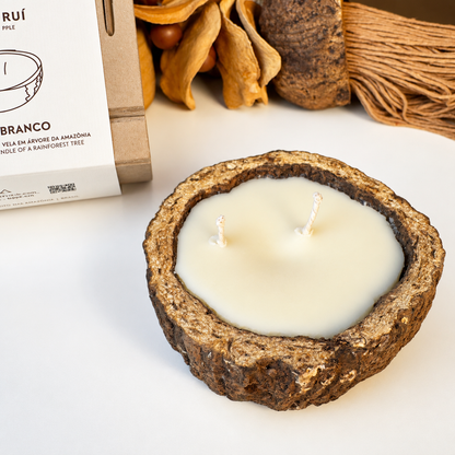 Vela Aromática de Breu Branco em Ouriço de Castanha-do-Brasil 180 g