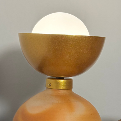 Luminária Abajur Botija Dourada