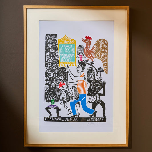 Xilogravura J. Borges Carnaval de Rua