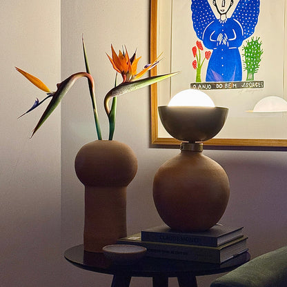 Luminária Abajur Botija Dourada