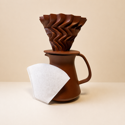 Kit Café Corisco Marrom — Coador e Jarra