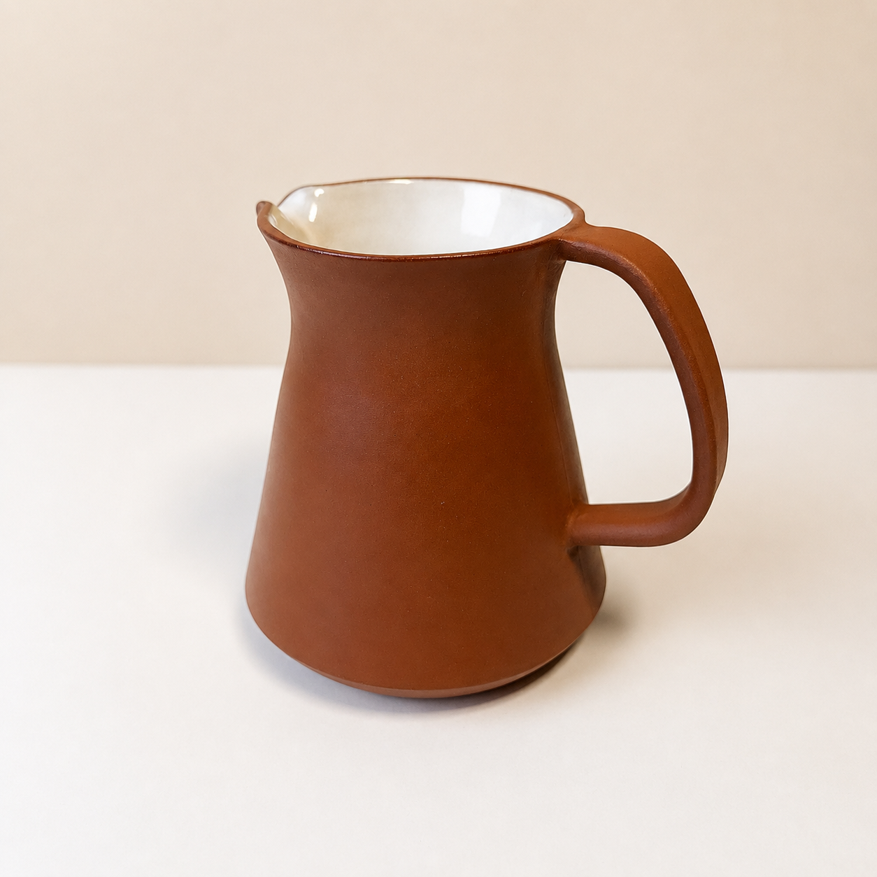 Kit Café Corisco Terracota e Branco — Coador e Jarra