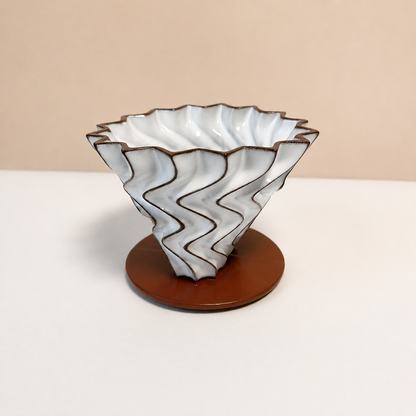 Kit Café Corisco Terracota e Branco — Coador e Jarra
