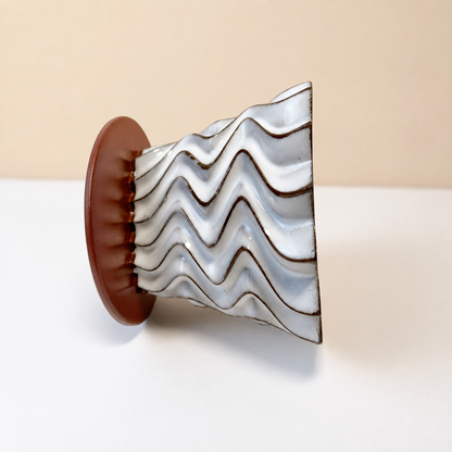 Kit Café Corisco Terracota e Branco — Coador e Jarra