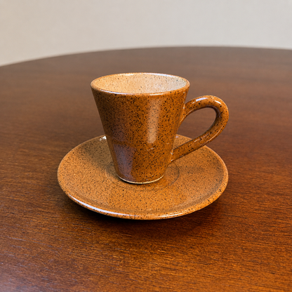 Conjunto 4 Xícaras com Pires Terracota